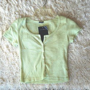 NWT New Brandy Melville Mint Green Zelly Top